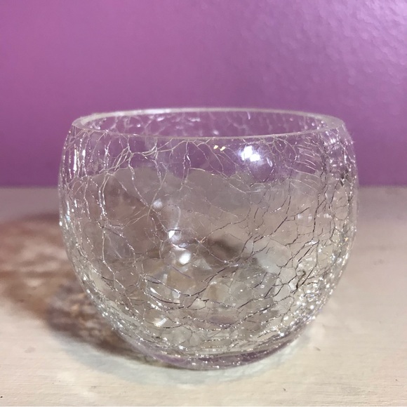 Antique Clear Crackle Glass Mini Bowl Small Vintage Kitchen Decor Dish Home EUC - Picture 2 of 8